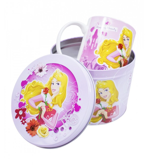 CANECA DE PORCELANA NA LATA AURORA 350ML - DISNEY